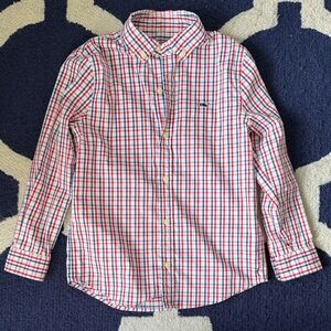 Vineyard Vines Red, Blue & White Plaid Button-Down Shirt